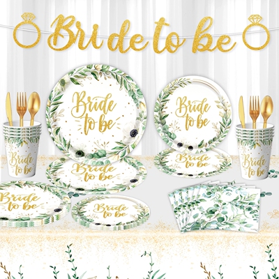 BrideToBe单身派对餐具套装
