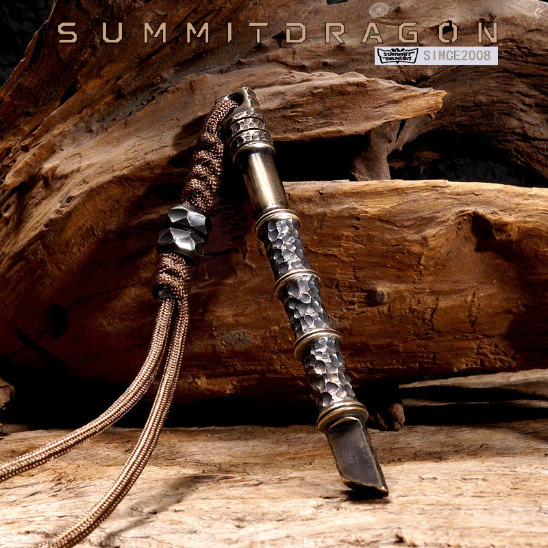 SUMMITDRAGON陨石纹古铜酷棍手作古巴藤战术短棍合法防身自卫装备