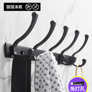 衣服挂钩粘钩强力承重粘胶门后挂衣架壁挂墙上无痕一排长条免打孔