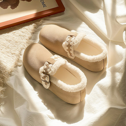 冬季保暖毛毛休闲鞋加绒二棉鞋子