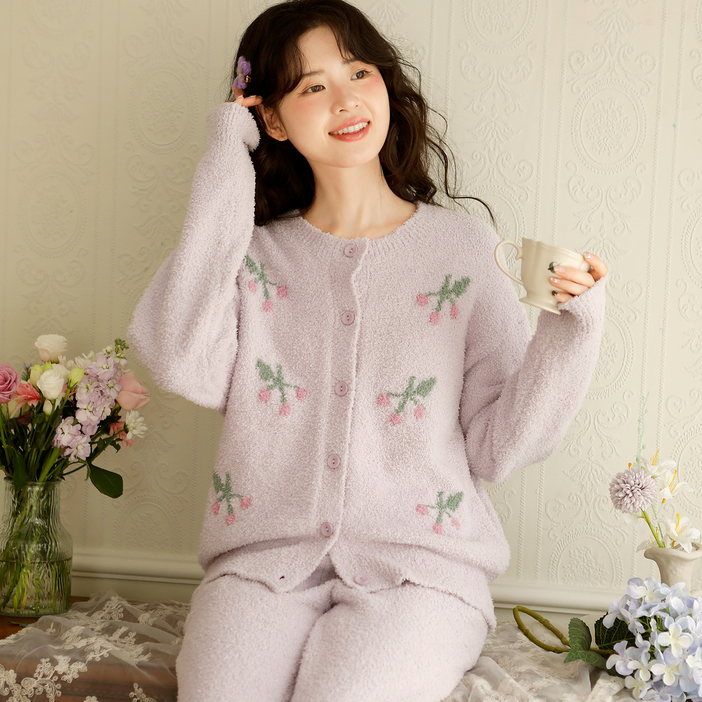 富朵半边绒月子服秋冬季产后保暖可外穿哺乳家居服孕妇待产睡衣,孕妇装/孕产妇用品/营养,家居服套装,淘宝优惠券,粉丝福利购,淘宝优惠卷