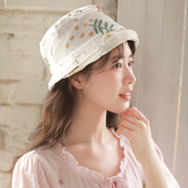 富朵月子帽夏季 纯棉纱布产后春秋孕妇帽夏天渔夫帽月子产妇帽 薄款