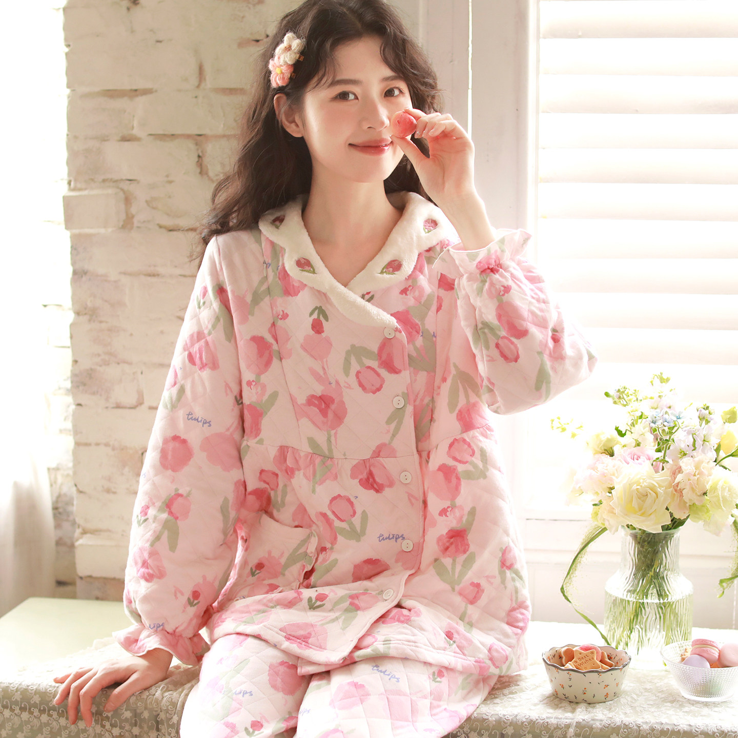 富朵秋冬季月子服空气棉夹棉保暖孕妇睡衣产后哺乳衣孕产妇家居服,孕妇装/孕产妇用品/营养,家居服套装,淘宝优惠券,粉丝福利购,淘宝优惠卷