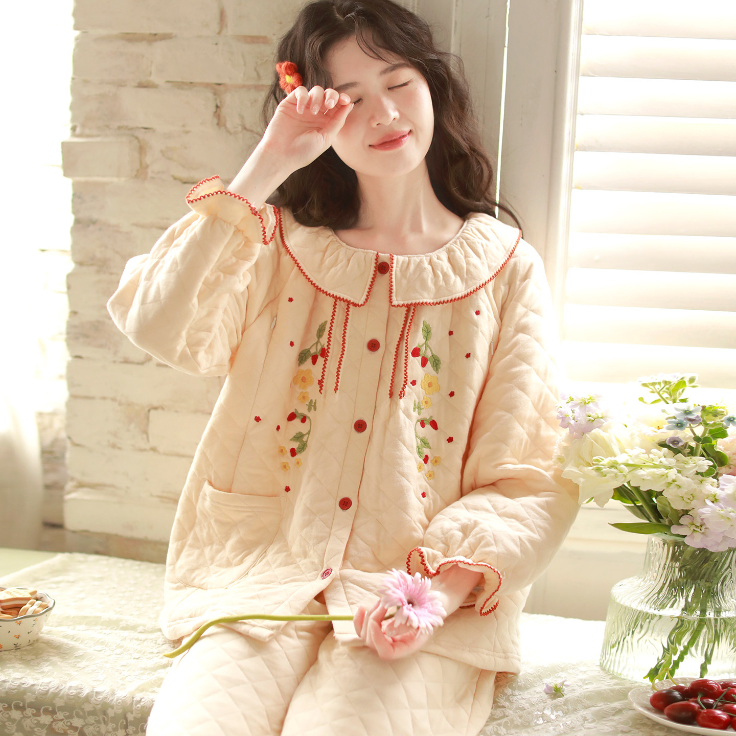 富朵空气棉月子服秋冬孕妇哺乳保暖夹棉睡衣产妇产后家居服套装,孕妇装/孕产妇用品/营养,家居服套装,淘宝优惠券,粉丝福利购,淘宝优惠卷