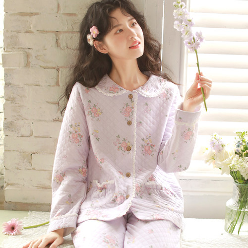 富朵空气棉春秋哺乳月子服套装