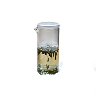 汇茶月牙绿茶玻璃杯茶水分离便携办公室茶杯过滤水杯公道杯龙井壶