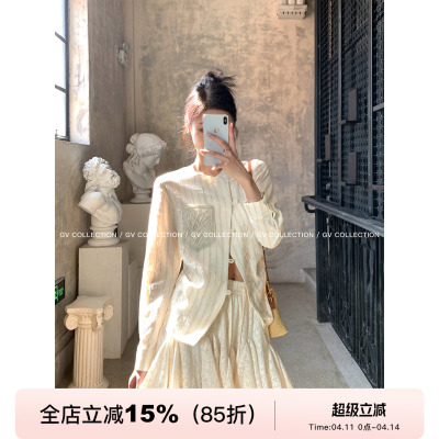 重工亚麻立体刺绣新中式衬衫外套