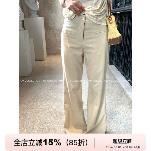 天丝棉感休闲松弛感直筒裤