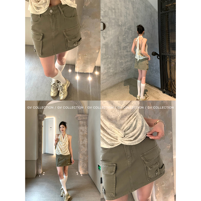 高腰包臀直筒牛仔半身裙裙裤