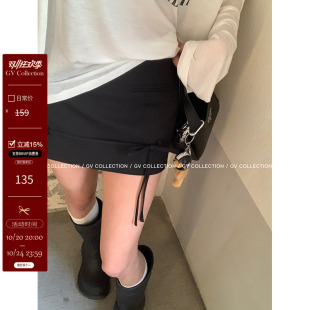 GV大白哥 私服进阶 蝴蝶结半身裙防走光裙裤短款简约百搭休闲裤女