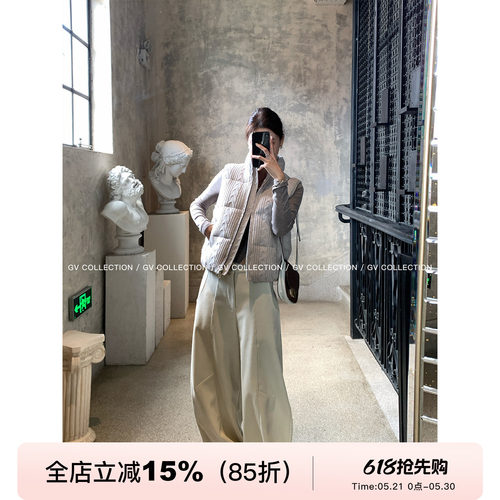 灯芯绒加绒加厚镰刀松弛阔腿长裤