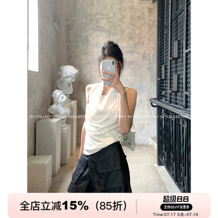 GV大白哥 裁片设计 大口袋轻薄丝滑解构短裙裙裤夏季新款裙子女