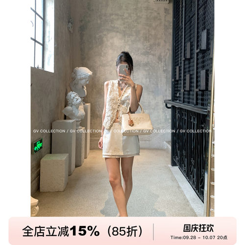 闪片拼接设计感半裙防走光裙裤