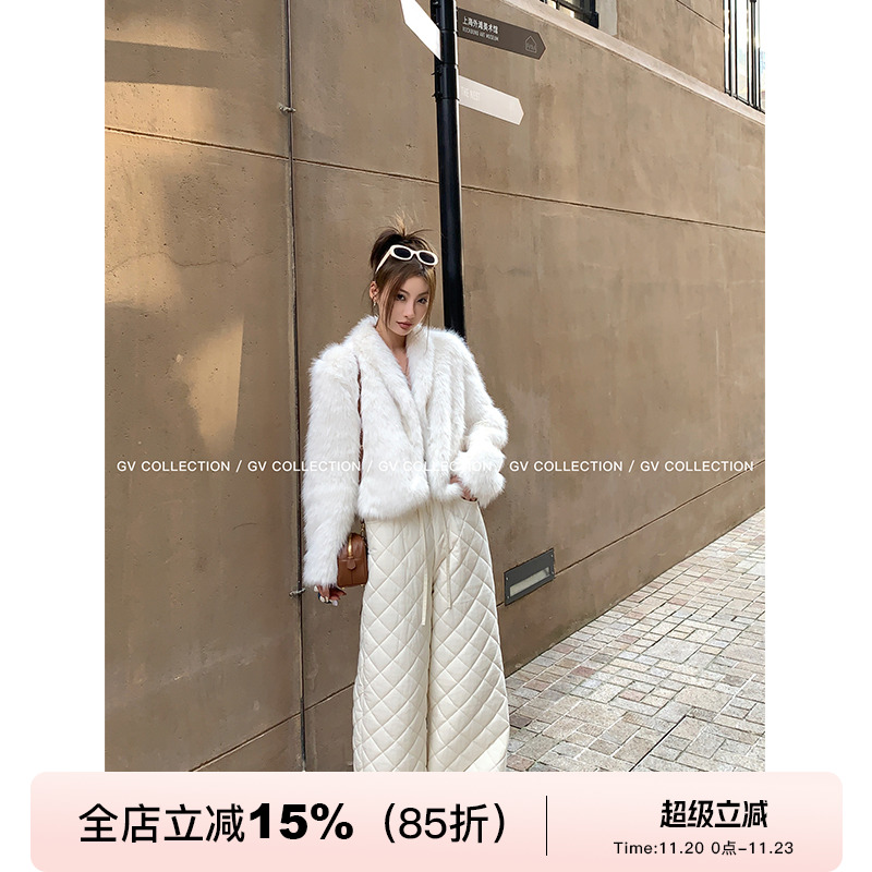 GV大白哥 NewFashion 零下过冬厚实宽松直筒棉裤保暖宽松长裤女冬