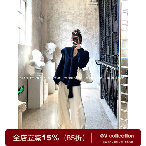 披肩羊毛毛衣真两件两件套