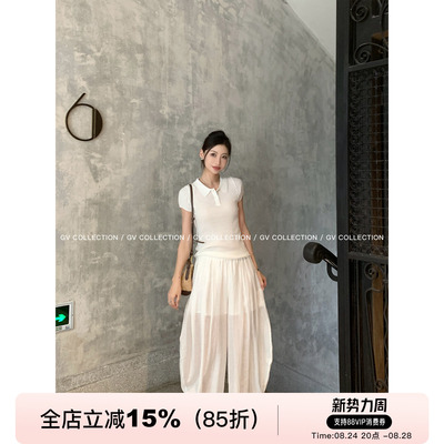 清透天丝醋酸弯刀剪裁休闲裤