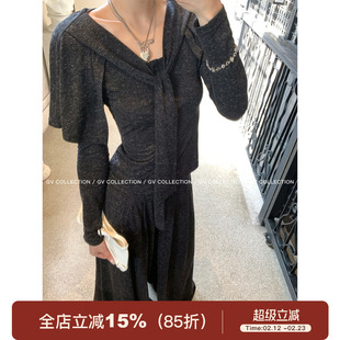 GV大白哥 私服买手 披肩假两件上衣阔腿裤套装春季新款百搭气质女