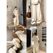 秋冬新款 GV大白哥 套装 加绒加厚休闲上衣阔腿裤 女 暖绒懒人派