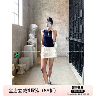 GV大白哥 元气工装系 抽绳可调节轻薄工装裙防走光裙裤女夏新款