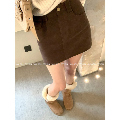 牛仔包臀防走光半身裙