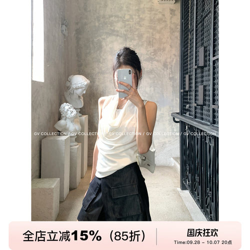 大口袋轻薄丝滑解构短裙裙裤