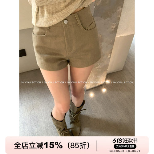 直筒棉感百搭日常牛仔短裤