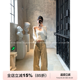 GV大白哥 淡人日常 直筒松弛细节设计感休闲裤百搭显瘦夏季裤子女
