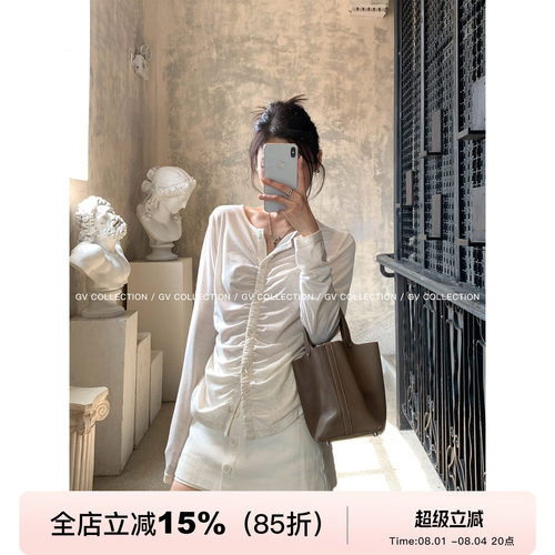 纽扣设计松弛感上衣T恤