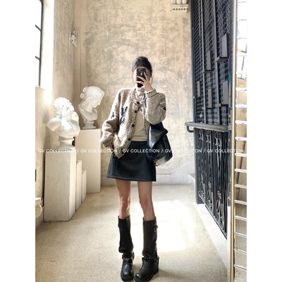 肌理腔调软糯A字皮质pu半身裙