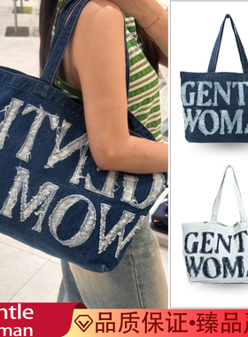泰国曼谷GentleWoman经典牛仔帆布包单肩包大容量托特包