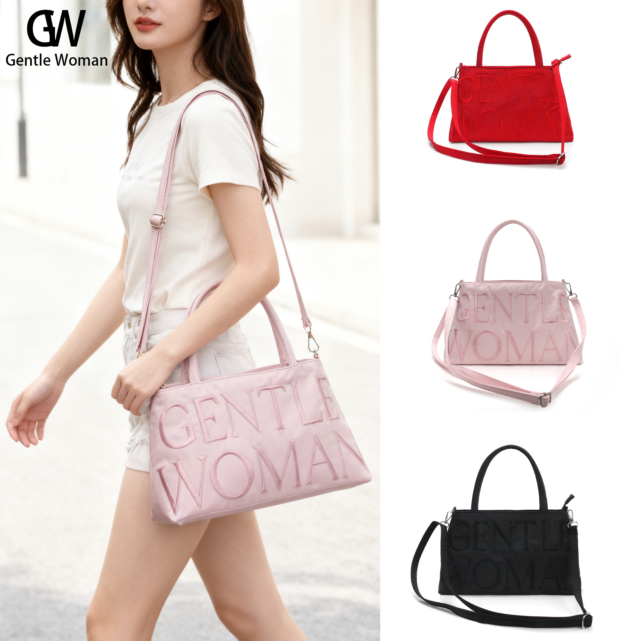 GentleWoman手提单肩斜跨托特包