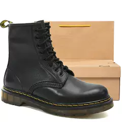 Dr1460 Boots Men's High-Top Genuine Leather British 8-Hole 6 Flats Short Boots Couple Work Boots Trendyy Motorcycle Boots