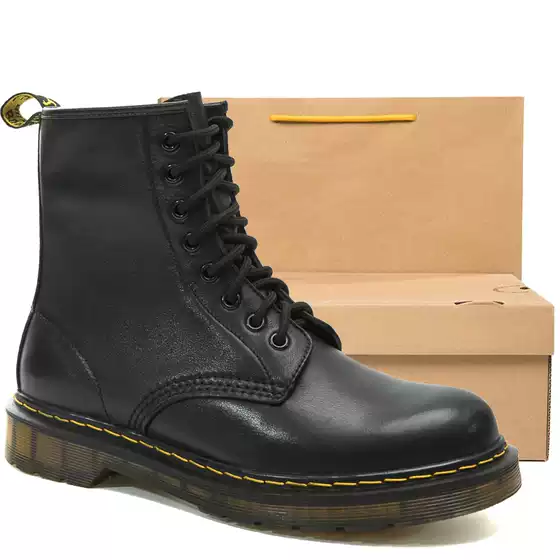 Dr1460 Boots Men's High-Top Genuine Leather British 8-Hole 6 Flats Short Boots Couple Work Boots Trendyy Motorcycle Boots