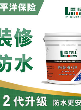 JS防水涂料胶屋顶卫生间厨房阳台室内外墙柔韧性补漏堵漏材料