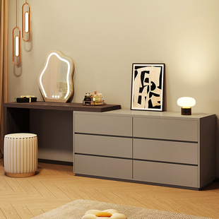 梳妆台卧室简约现代斗柜梳妆台一体小户型书桌床尾柜化妆台化妆桌