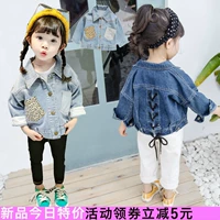 Áo khoác denim bé gái 2019 phiên bản Hàn Quốc mới 1 tuổi rưỡi trẻ em mùa thu bé 3 nữ kho báu 5 quần áo mùa thu khí ngoại - Áo khoác áo khoác cho bé gái