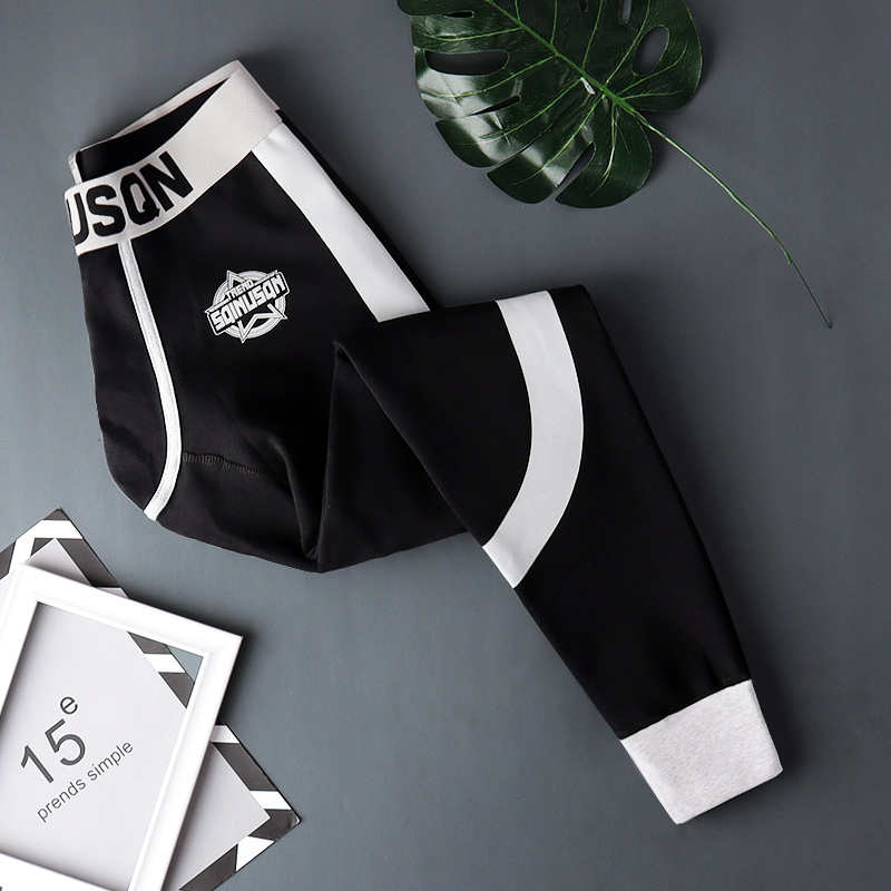 男士保暖裤加绒加厚秋裤男个性青年男生衬裤秋冬厚打底裤棉裤紧身