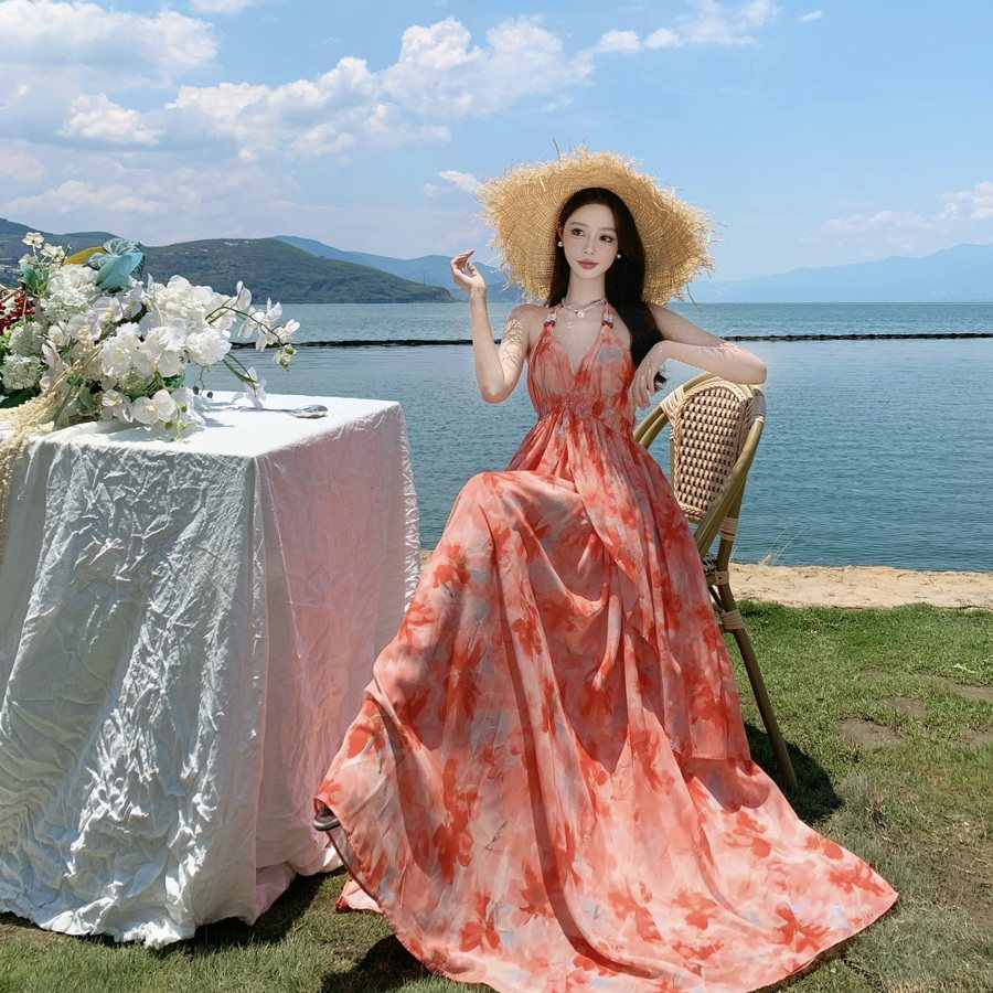 当天发货！度假风旅游拍照连衣裙