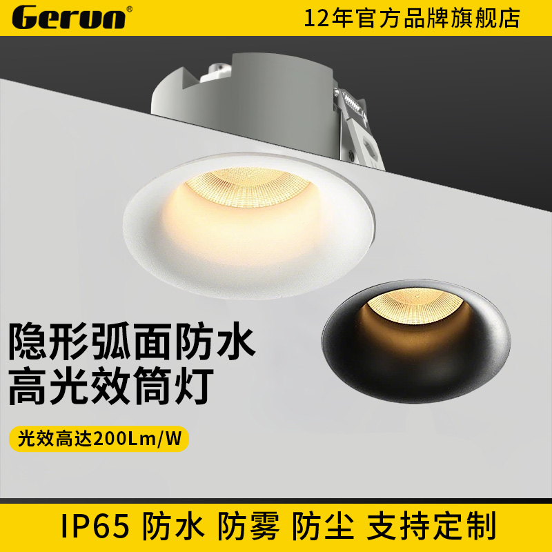 超亮弧面防水防眩筒灯