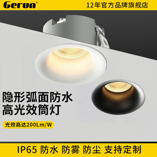 超亮弧面防水防眩筒灯