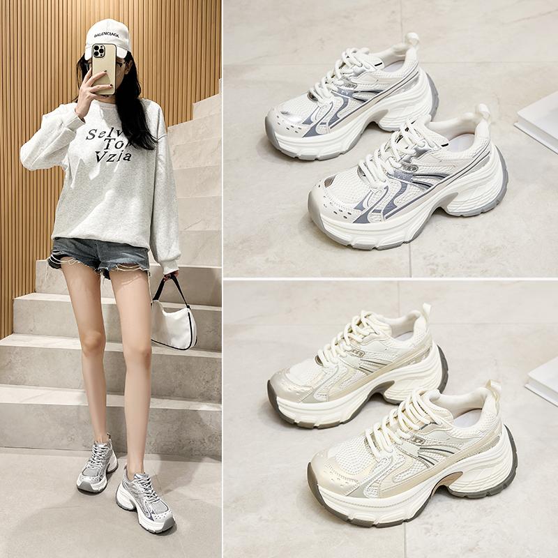 2025春季新款增高7cm厚底老爹鞋