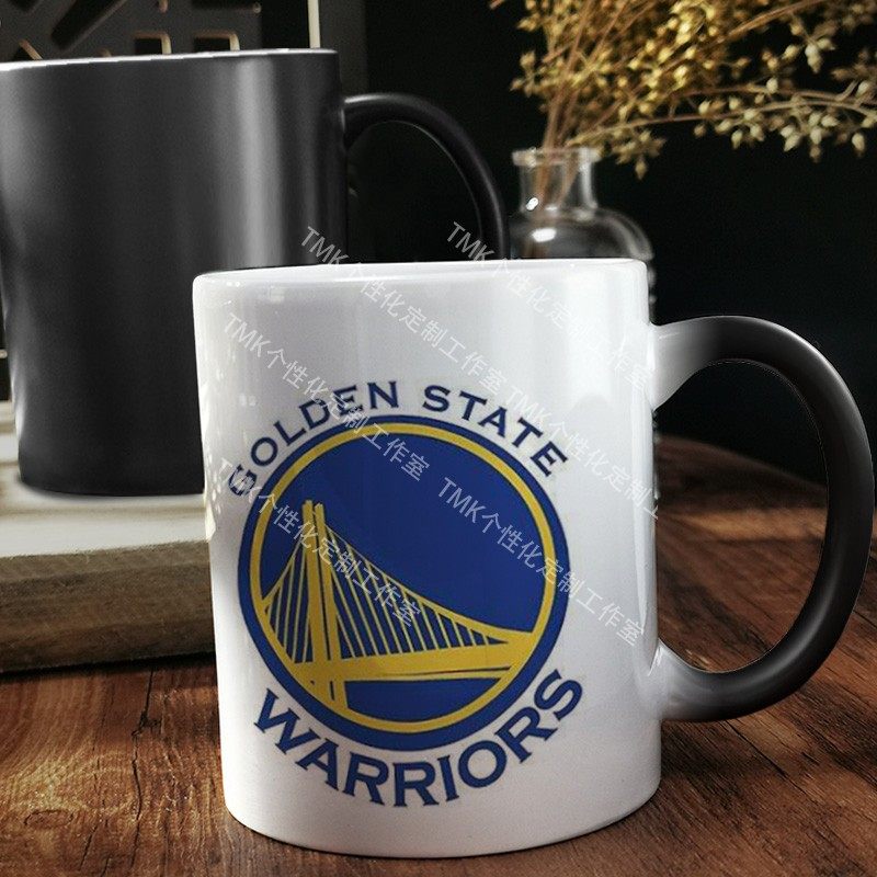 马克杯金州勇士logo俱乐部队标golden state warriors陶瓷变色杯