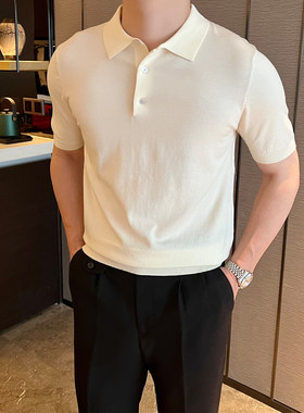 摩摹夏季短袖休闲纯色POLO衫