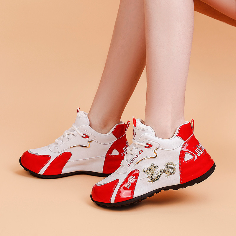 菲菲轻奢龙年2024新款包底老爹鞋龙刺绣软底跑步休闲鞋jfr7829
