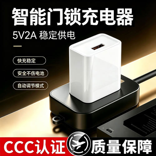 指纹锁专用5V2A/10W充电器套装