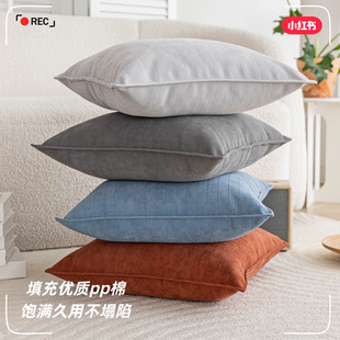 2025新款沙发抱枕套轻奢高级感客厅大靠枕正方形45x45靠背垫定制