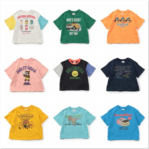 Chookids日本代购 BREEZE 2026夏 童装 WEB限定彩色图案短袖T恤