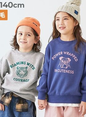 Chookids日本代购 devirock 2025冬 童装 加绒保暖宽松印花卫衣