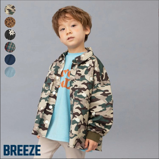Chookids日本代购 BREEZE 25秋 童装 束口廓形下摆宽松衬衫外套