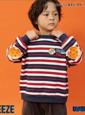 Chookids日本代购 BREEZE 2026春 童装 龙珠联名肘部贴片卫衣